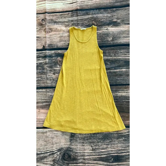 Madewell Women's XS Yellow Highpoint Tank Dress Knee Length Casual - Picture 2 of 4